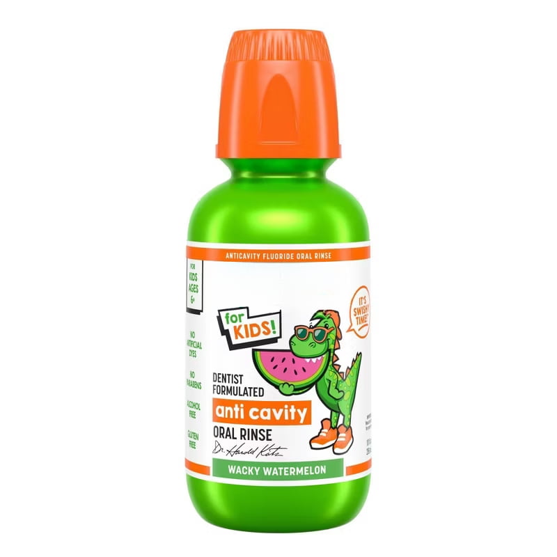 Kids Mouthwash with Fluoride - Wacky Watermelon - 10 fl oz