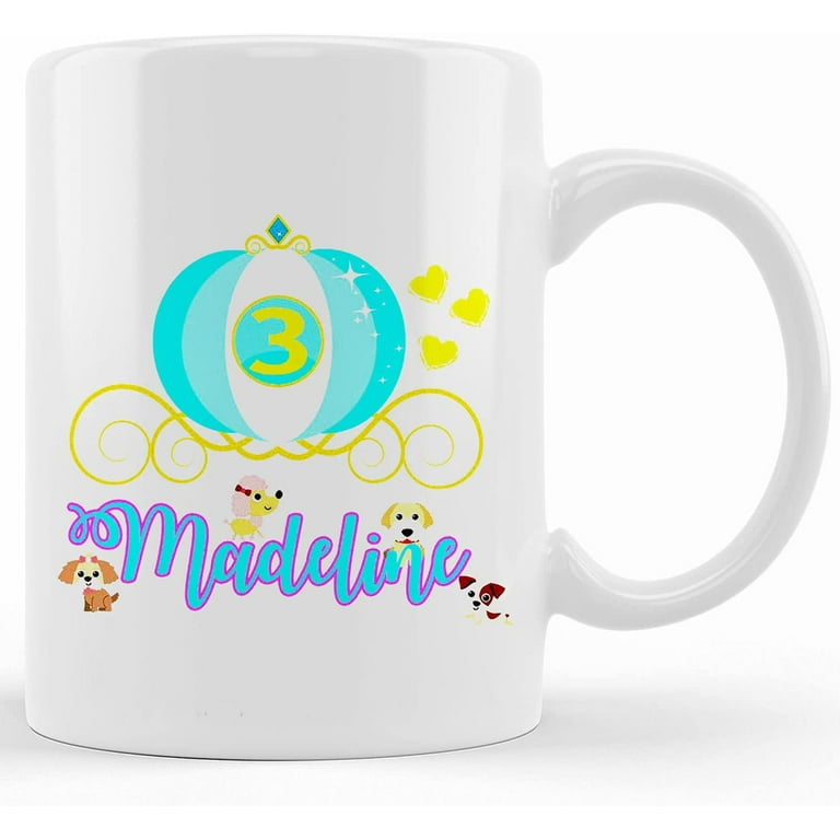 Kids Mugs, Princess Cup Birthday Party, Customized Cup, One of A Kind Gift Ideas for Kids, Sleepover Party Supplies, Ceramic Novelty Coffee Mug, Tea