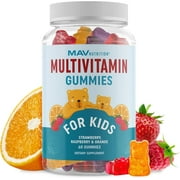 MAV Nutrition Kids  Multivitamin Gummies with Vitamins A, B, C, D & Zinc, Mixed Fruit Flavor, 60-Count