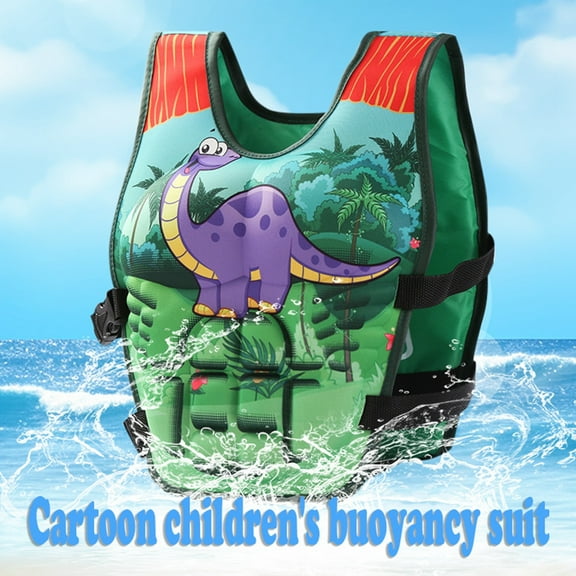 Kids Muscle Animals Print Swim Vest Arm Sleeve Float Safety Swimwear Infant Learning Pool Outfit Outdoor Water Fun