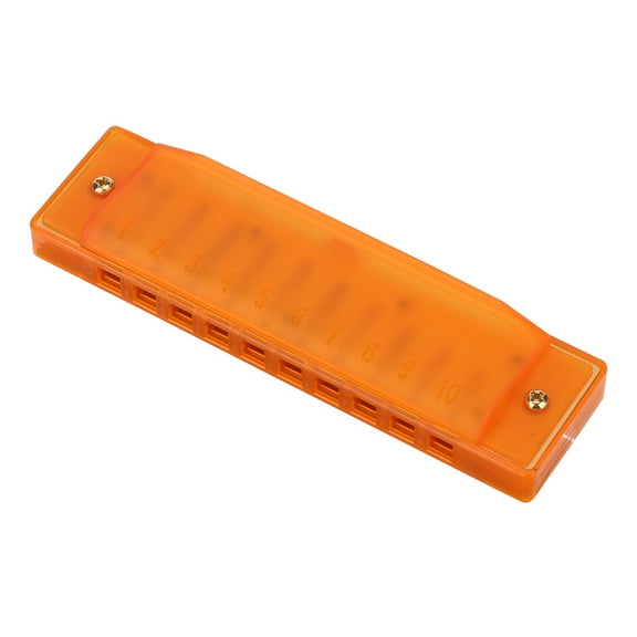 Kids' Musical Adventure, Educational Toy for Little Musicians Orange Plastic Harmonica