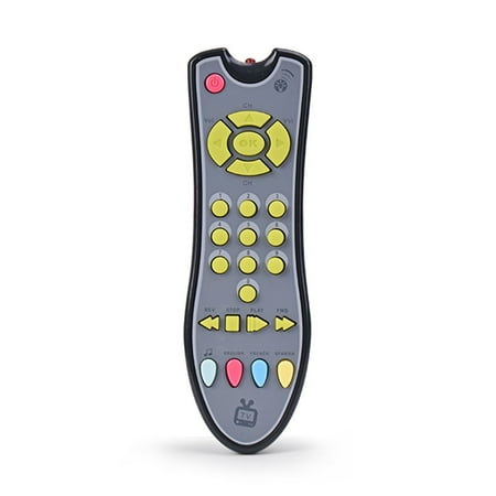Kids Musical TV Remote Control Toy with Light and Sound, Early Education, English/French/Spanish Modes