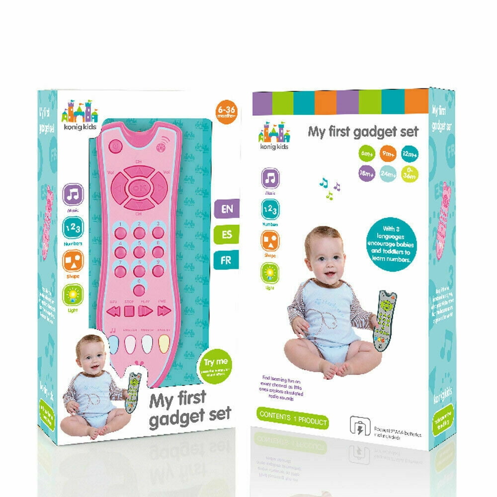 Kids Musical TV Remote Control Toy with Light and Sound, Pawst