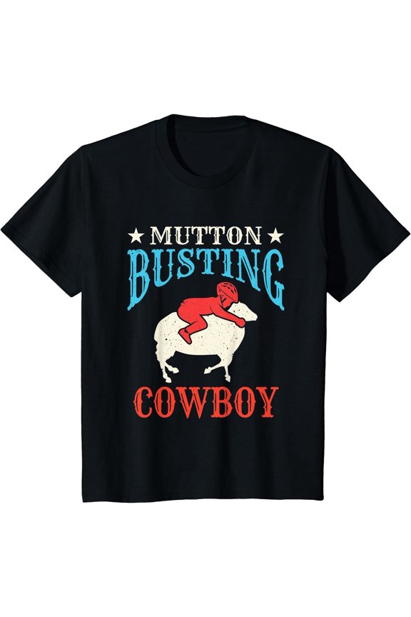 Kids Mutton Busting Cowboy Sheep Riding Event Rodeo Kids Boy T-Shirt