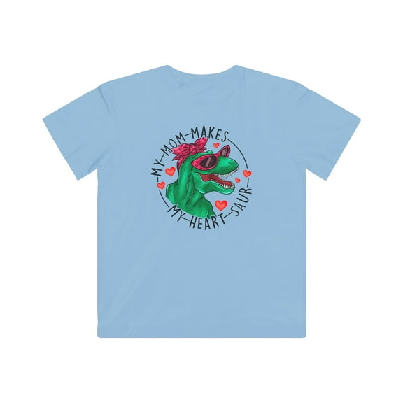 Kids My Mom Makes My Heart Saur Dinosaur Valentines Day TShirt
