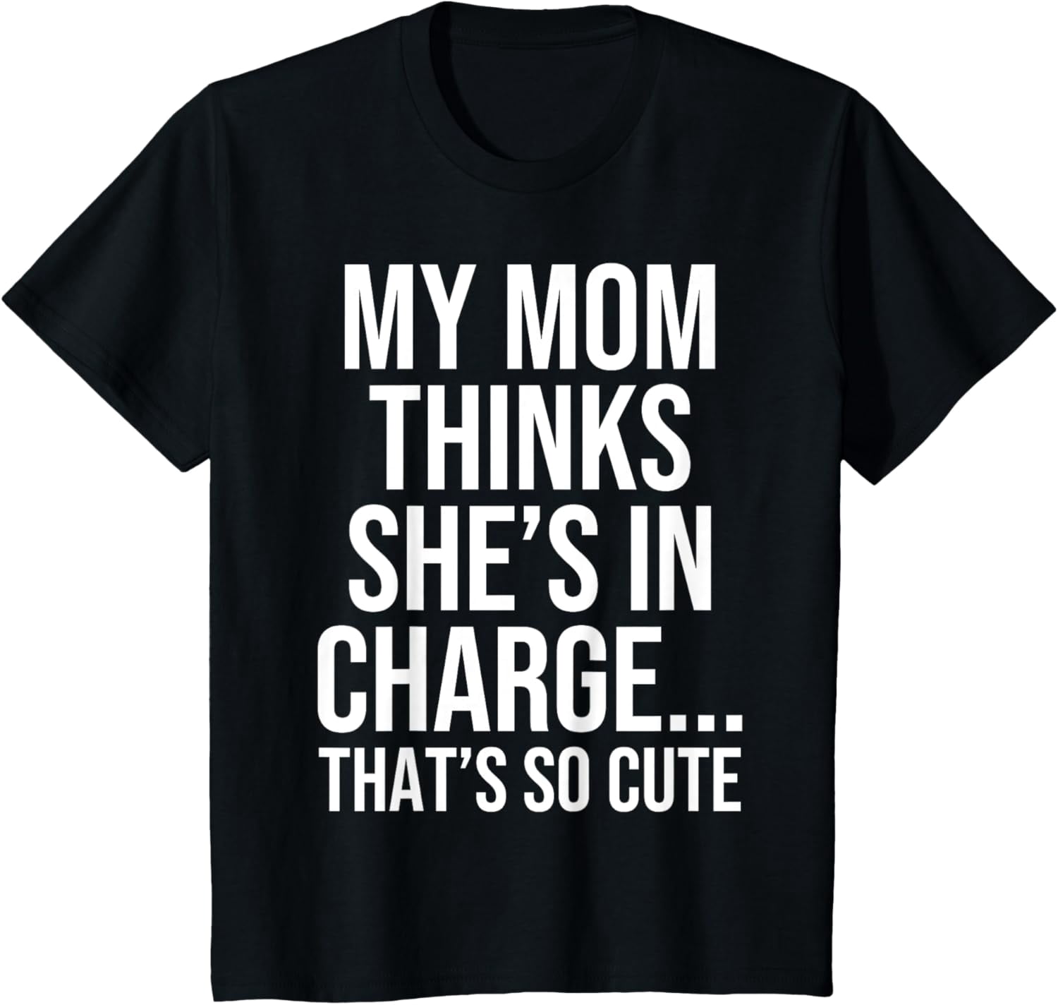 T-shirt Divertente In Cotone Per Bambini – 'My Mum Thinks She's In Charge' – Ragazza E Ragazzo Rosa - Foto 4