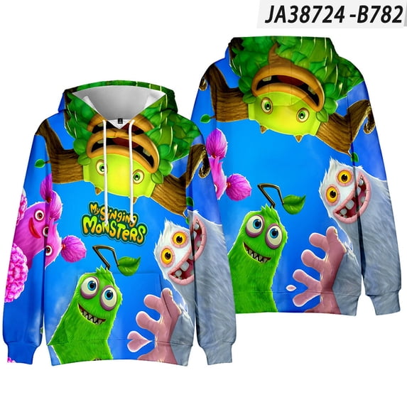 Kids My Singing Monsters Hoodie Boys My Singing Monsters Figure Printed Sweatshirt