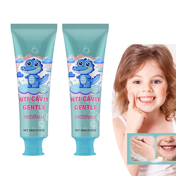 Kids Nano Hydroxyapatite Toothpaste, Kids Toothpaste, Fluoride Anticavity Toothpaste, Fluoride Free, Cavity and Enamel Protection - Bubblegum Berry