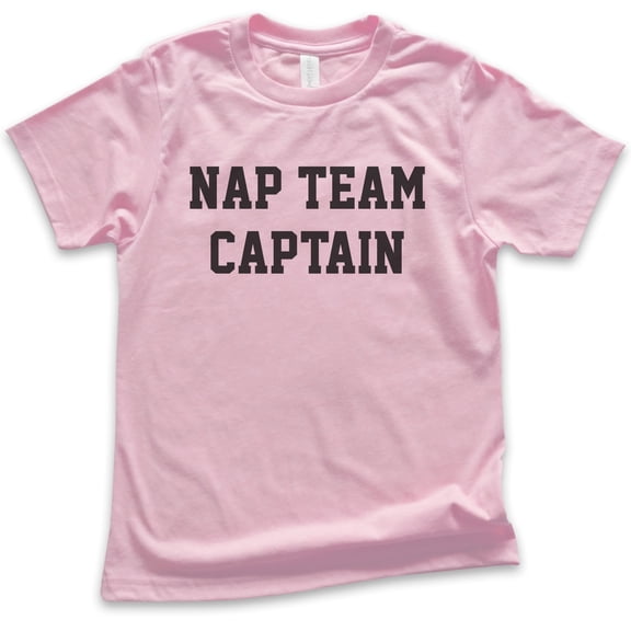 Kids Nap Team Captain T-shirt, Youth Kids Boy Girl T-Shirt, Lazy T-shirt, Napping Shirt, Nap Shirt, Light Pink, X-Large