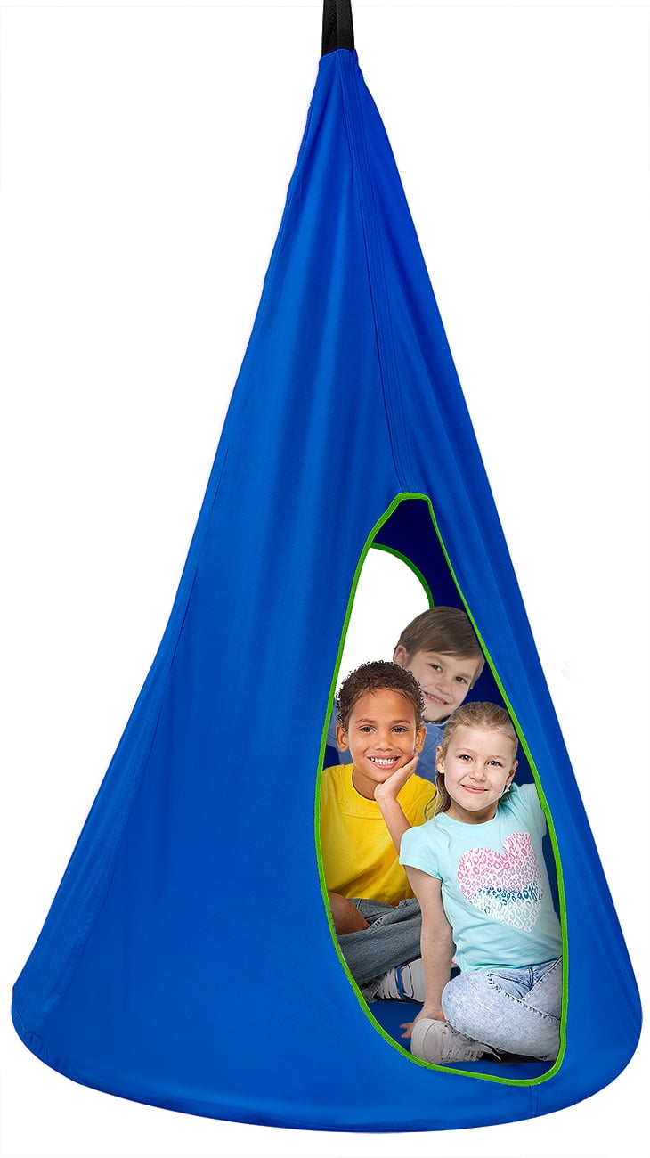Kids Nest Swing Fits 3 Children, Blue
