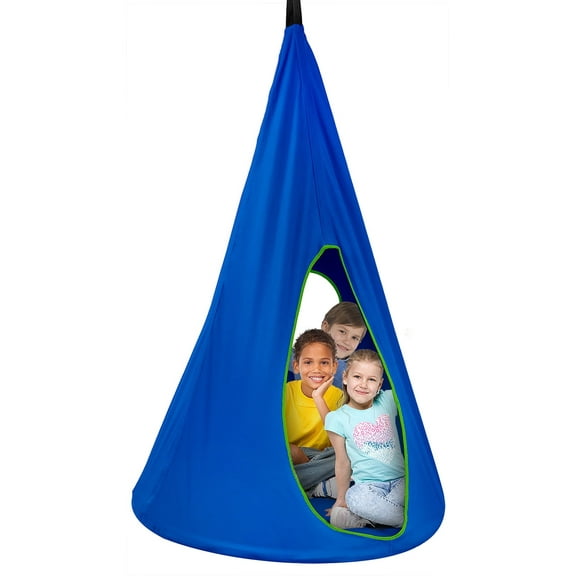 Kids Nest Swing - Fits 3 Children, Blue