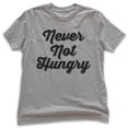 thumbnail image 1 of Kids Never Not Hungry T-shirt, Youth Kids Boy Girl T-Shirt, Food Shirt, Foodie Shirt, Dark Heather Gray, Small, 1 of 4