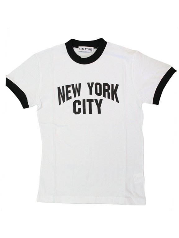 Kids New York City Ringer Tee White/Black, Youth Medium