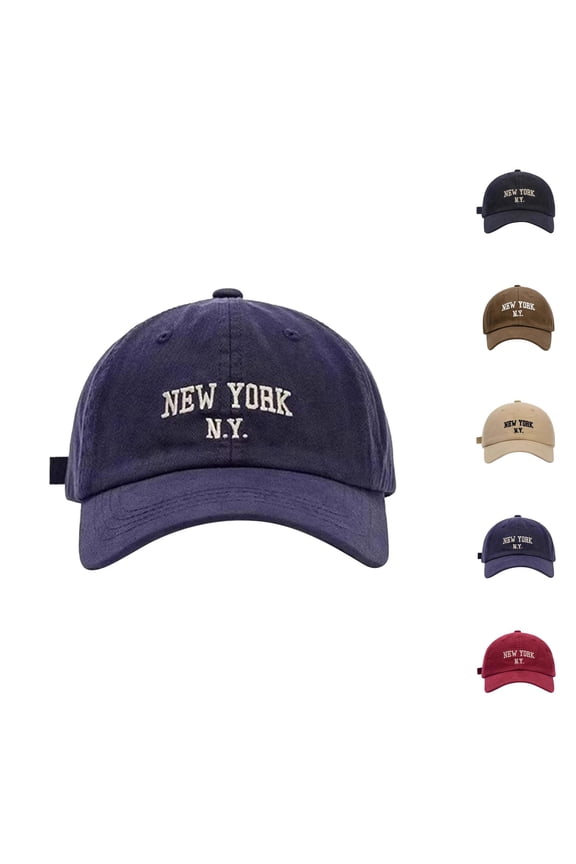Kids New York Letter Baseball Cap Korean Style Adjustable Sun Protection Hat for Boys Girls Age 2-8 Breathable Cotton Wide Brim Outdoor Sports Travel Beach Casual Daily Wear Fashion Cap