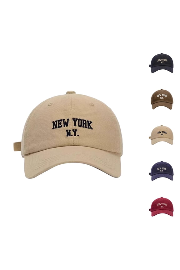 Kids New York Letter Baseball Cap Korean Style Adjustable Sun Protection Hat for Boys Girls Age 2-8 Breathable Cotton Wide Brim Outdoor Sports Travel Beach Casual Daily Wear Fashion Cap