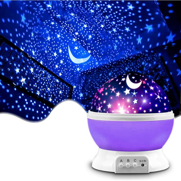 Star Projector Night Light - Double Kids Night Light Projector with USB  Cable, 360 Degree Rotation Led Galaxy Projector Gifts for Kids Party  Birthday