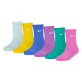 thumbnail image 1 of Kids Nike 6-Pack Dri-FIT Performance Crew Socks Color: Jade Ice Size: 5-7, 1 of 4