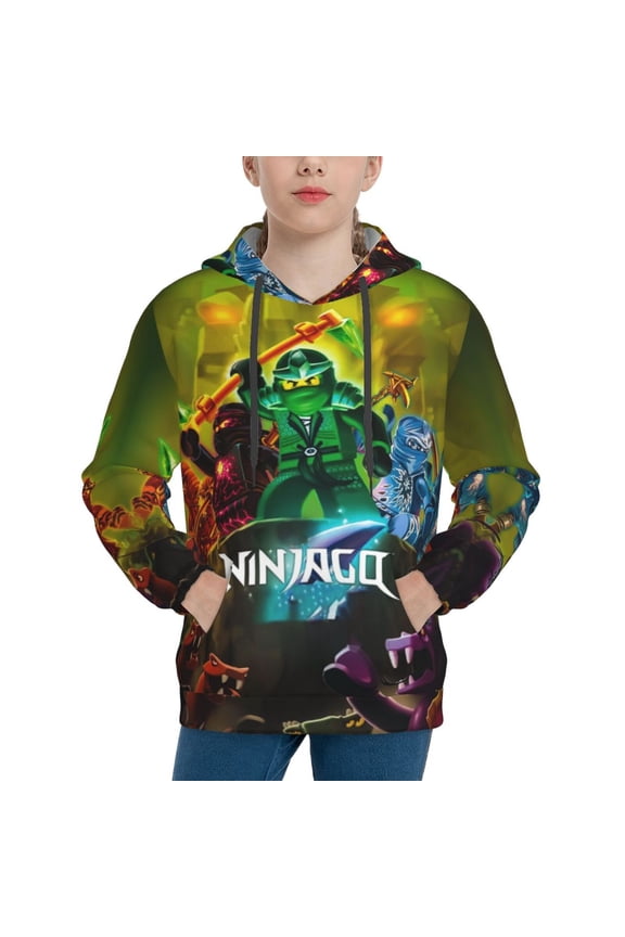Kids NinJago Pullover Hoodies Unisex 3D Printed Hoodie Sweatshirt for Boys Girls