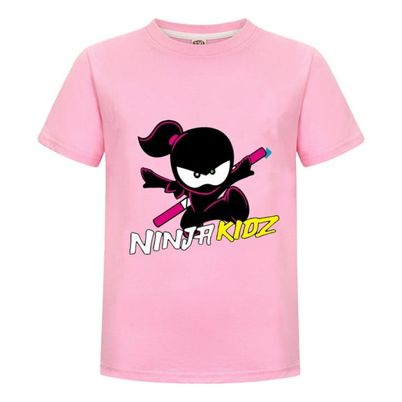 Kids Ninja Kidz Graphic Tee – Action-Packed Cartoon Ninja T-Shirt – Comfy Everyday Cotton Top for Boys and Girls