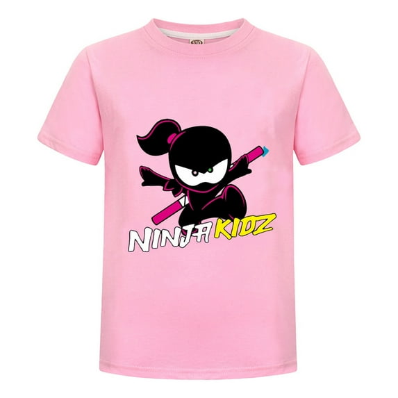 Kids Ninja Kidz Graphic Tee – Action-Packed Cartoon Ninja T-Shirt – Comfy Everyday Cotton Top for Boys and Girls