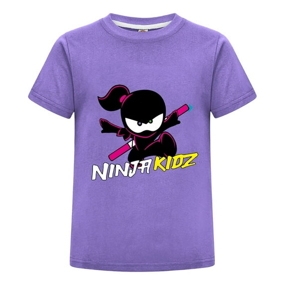 Kids Ninja Kidz Graphic Tee – Action-Packed Cartoon Ninja T-Shirt – Comfy Everyday Cotton Top for Boys and Girls