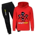thumbnail image 1 of Kids Ninja Kidz Hoodie and Sweatpants Set – Boys Girls 2-Piece Outfit – Pullover and Joggers for Casual, Lounge, and Active Wear, 1 of 4