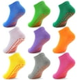 thumbnail image 1 of Kids Non-Slip Trampoline Socks, 9 Pairs of Colourful Ankle Cotton Socks for Children 2-13 Years 0ld, 1 of 7