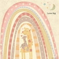 thumbnail image 1 of Kids Nursery Art Pastel Muted "Rainbow Giraffe" White Float Frame Canvas ArtWhite Float Frame Canvas Art - 20x20, 1 of 5