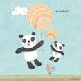 thumbnail image 1 of Kids Nursery Art Pastel Muted "Rainbow Panda" White Float Frame Canvas Art - 30x30, 1 of 5