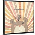 thumbnail image 1 of Kids Nursery Art Pastel Rainbow Bear 2 Black Float Frame Canvas Art - 16x16, 1 of 5