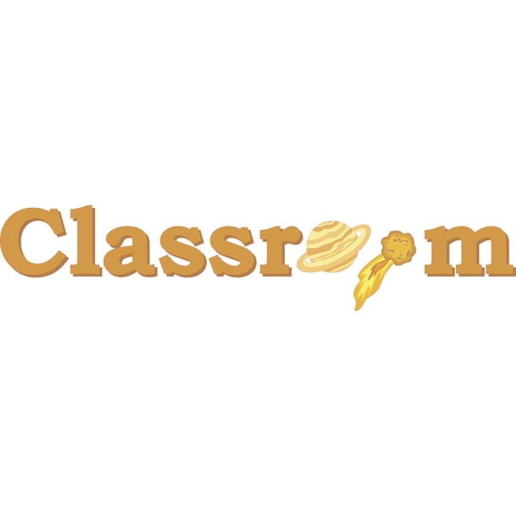 Kids Nursery Study Room Wall Lettering Art Decor Classroom Word Design Removable Vinyl Wall Decal - 4" x 20" Adhesive Home School Classroom Art Multicolored Meteor Planet Decoration Wall Sticker