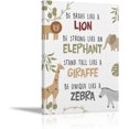 thumbnail image 1 of Kids Nursery Tropical Animal Be Brave Like a Lion Wall Decor Canvas Wall Art Painting Paints Picture for Home Kids Room Classroom Nursery Playroom,11x14 Inch,Gifts for Kids Girls Boys, 1 of 7