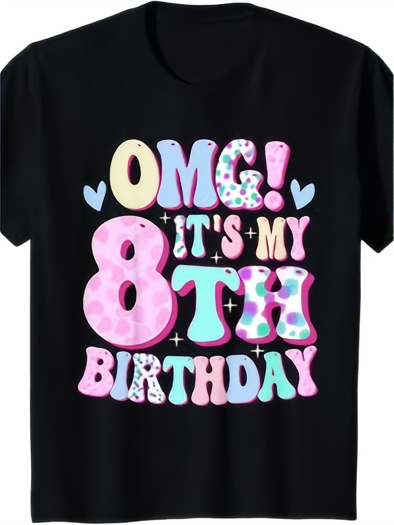 Kids OMG It'S My 8th Birthday Girls Gifts Eight 8 Year Old Bday T-Shirt Perfect for boys and girls under 12, the best gift for all holidays Boys' Short Sleeve Crew Neck T-Shirts
