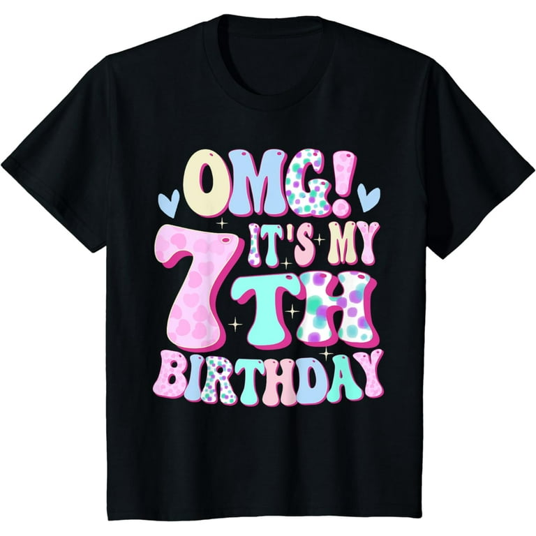Omg It's My 7th Birthday | Emoji Shirt For Birthday Girls Omg It's My 7th Birthday | Emoji Shirt For Birthday Girls