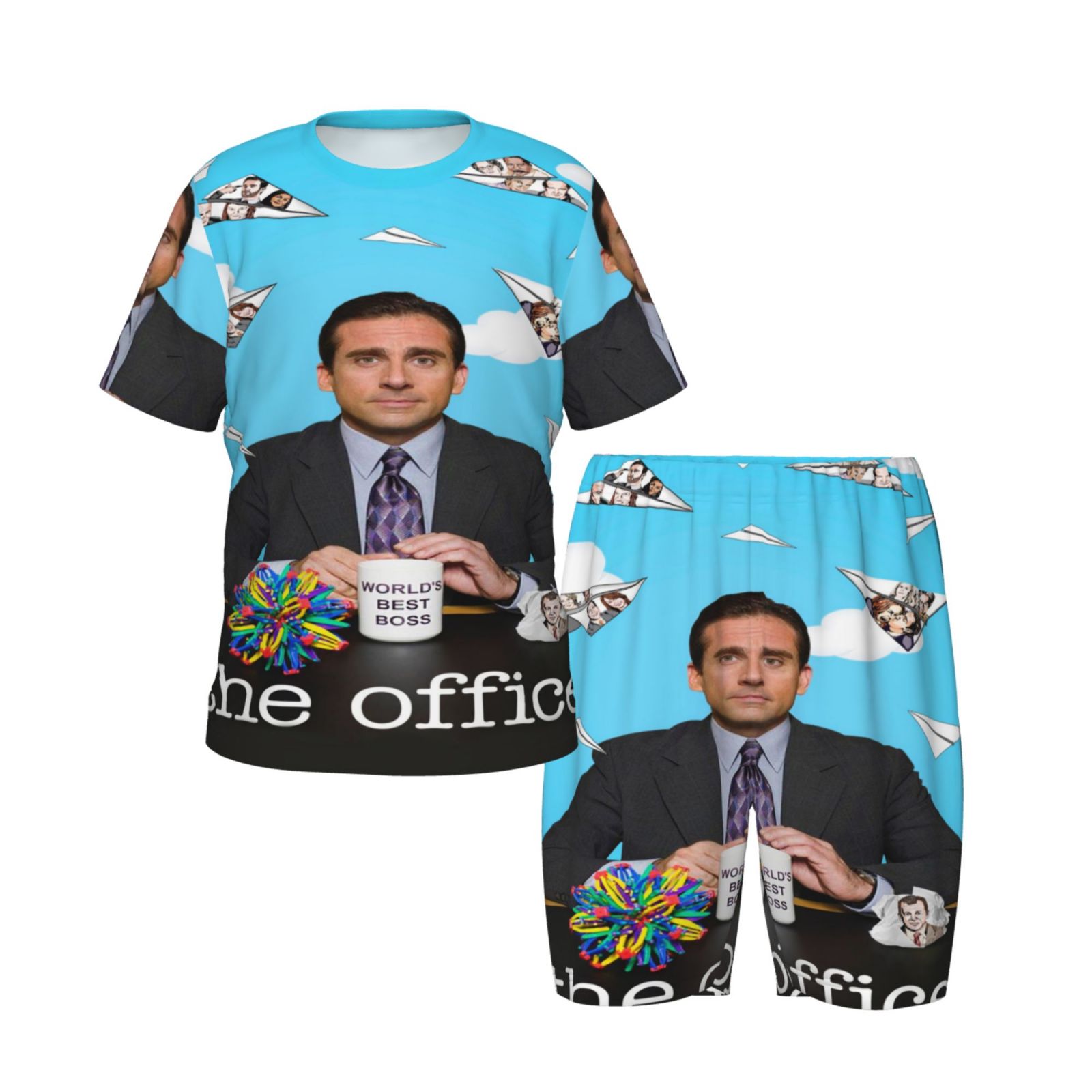 Tv Reklam Pyjamas Kids Office TV Show Pajamas Set Cartoon Sleepwear Short Set Outfit For ...