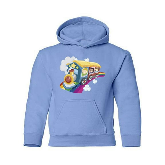 Kids On A Rainbow Train Hoodie Juniors -Image by Shutterstock,  Small