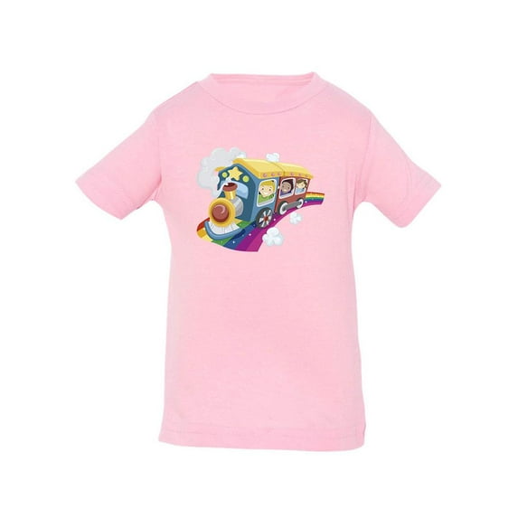 Kids On A Rainbow Train T-Shirt Infant -Image by Shutterstock, 18 Months