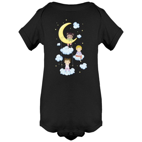 Kids On Clouds With Moon Bodysuit Infant -Image by Shutterstock, 24 Months