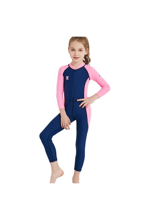 Kids One Piece Long Sleeve Swimsuit Diving Suit for Boys Girls