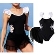 thumbnail image 1 of Kids One Piece Swimsuit for Girls with Cover up Skirt Quick Dry Summer Beach Swimsuits for Girls Kids Girls Bathing Suit Size 9-10 Years, 1 of 7