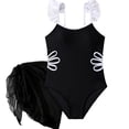 thumbnail image 1 of Kids One Piece Swimsuit for Girls with Cover up Skirt Quick Dry Summer Beach Swimwear Kids Girl Bathing Suit 10-11 Years, 1 of 7
