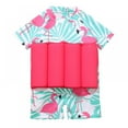 thumbnail image 1 of Kids One-piece Rashguard Swimsuit Float Suit, Uccdo Little Boys Girls Floral Cartoon Zip up Buoyancy Swimsuit Bathing Suit 2-6Y, 1 of 7