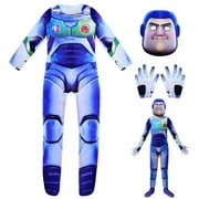 Kids Onesie Buzz Lightyear Costume Jumpsuit for Boys Aged 5-10T with Mask Halloween Cosplay