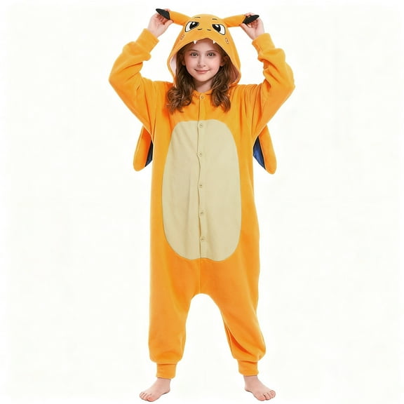 Kids Onesie Pajamas Unisex Dragon Christmas Halloween Costume Age 2-10 Years