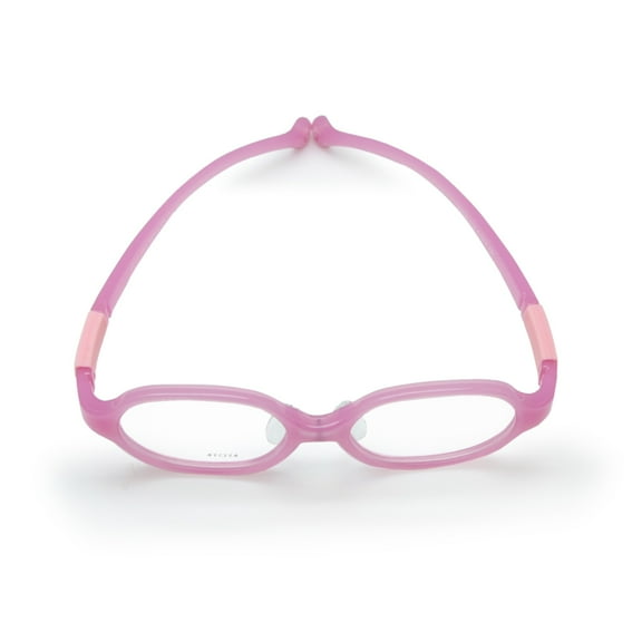 Kids Optical Glasses Rounded Square Frame TR90 Size 41 Elastic Strap Retainer Flexible Bendable Boys Girls 2-3Y