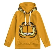 ENTERRY Kids Orange Garfield Hoodie Sweatshirt for Boys Girls Pullover Hooded with Kangaroo Pocket, 6-7Y