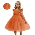 thumbnail image 1 of Kids Orange Girls Dress Ruffle Girl Tulle Dress Girls Rainbow Dress Little Girl Dresses 8-9 Years, 1 of 4