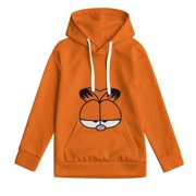 ENTERRY Kids Orange Red Garfield Hoodie Sweatshirt for Boys Girls Pullover Hooded with Kangaroo Pocket, 6-7Y