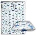 thumbnail image 1 of Kids Organic Viscose Derived from Bamboo Sheet Set | Twin or Full Size Fitted Bed Sheets | Oeko-Tex Certified | Cute Toddler Bedding for Girls & Boys Dino Full, 1 of 8