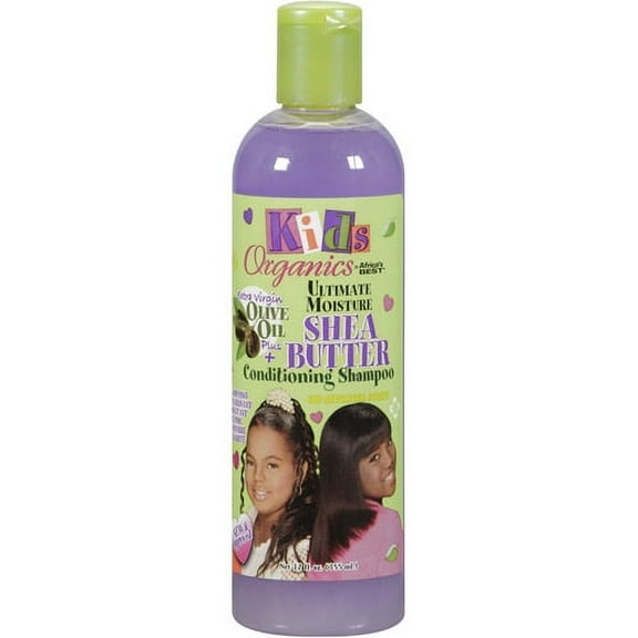 Kids Originals by Africa’s Best Ultimate Moisture Shea Butter Conditioning Shampoo, 12 fl oz , All Hair Type, Moisturizing